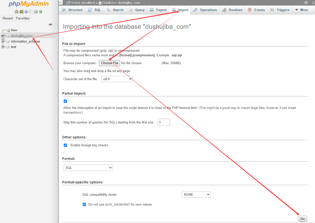 将“九四日志表(完整版)表”导入数据库